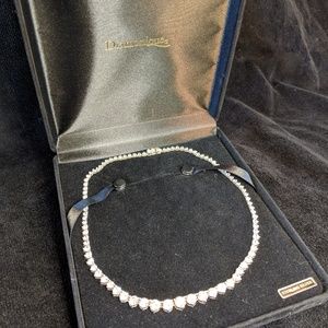 Diamonique CZ Princess Necklace in .925 Silver